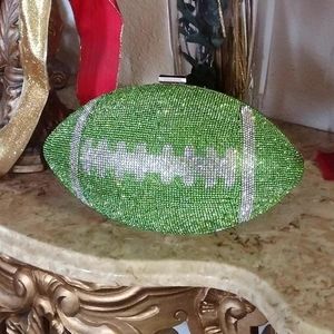 🆕 🆕🆕 🏈 ⭐ Football Shaped Clutch/Purse / Lime Green